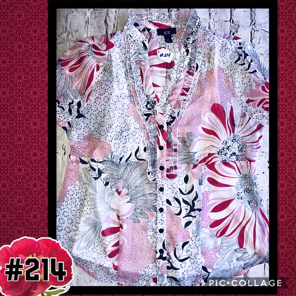 AGB Womens SzXL Top/Built-In Cami